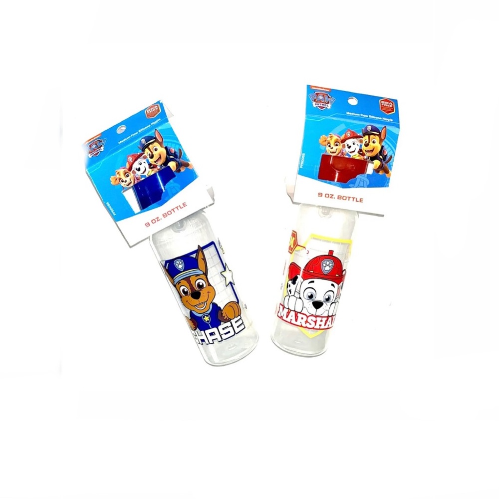 NICKELODEON 2 PACK PAW PATROL CHASE & MARSHALL BOTTLES SET